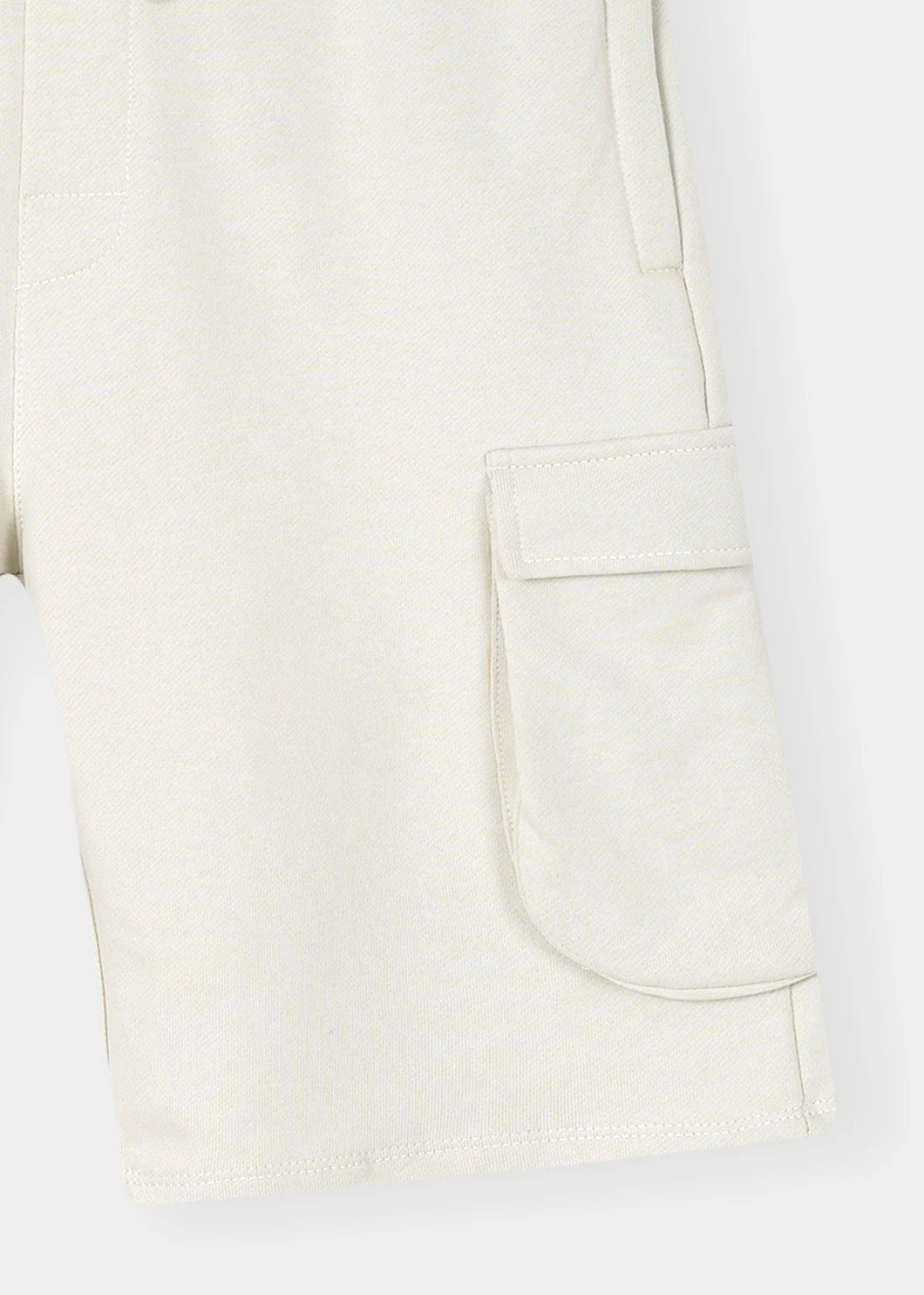 Ecru Luxe Terry Cargo Shorts