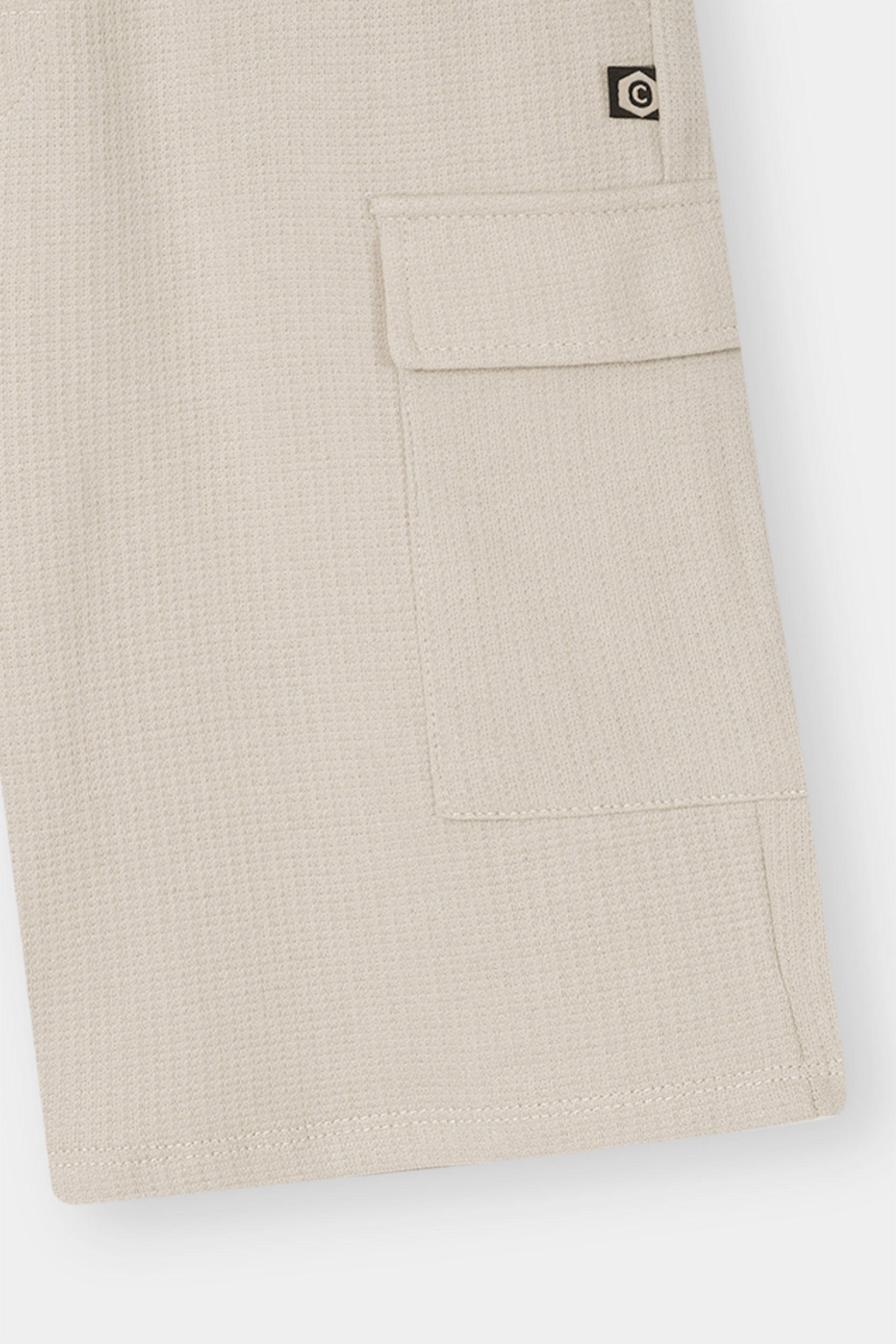 KHAKI TERRY 5 POCKET CROSS CARGO SHORT