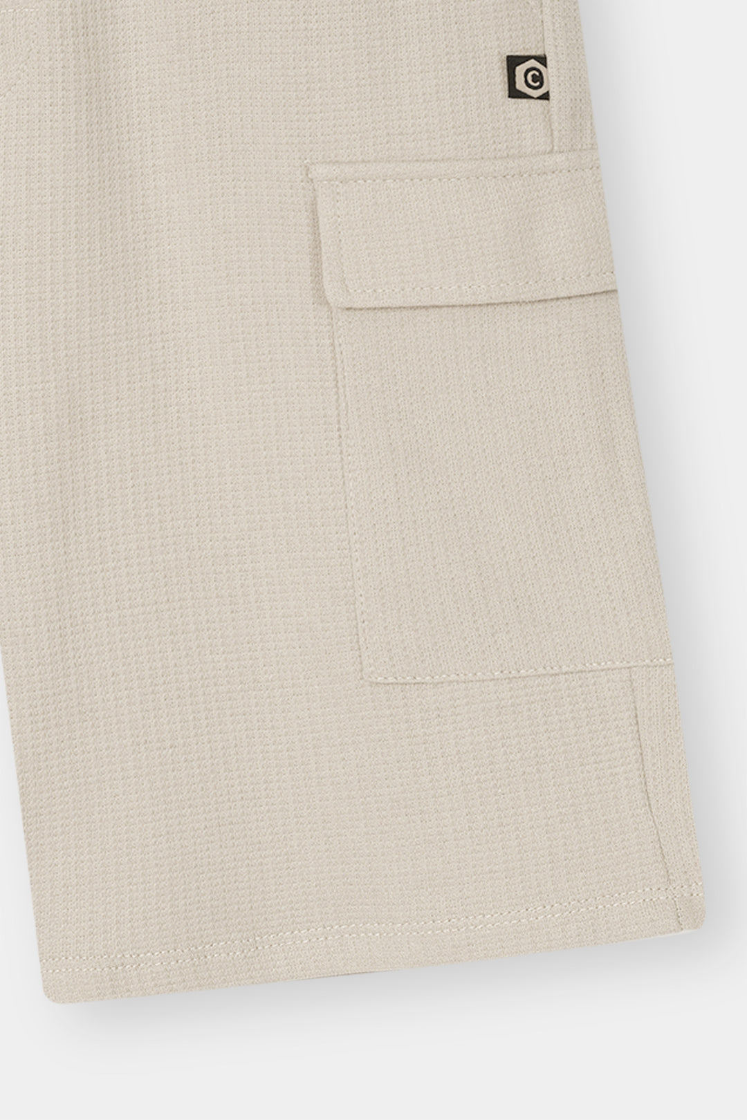 KHAKI TERRY 5 POCKET CROSS CARGO SHORT
