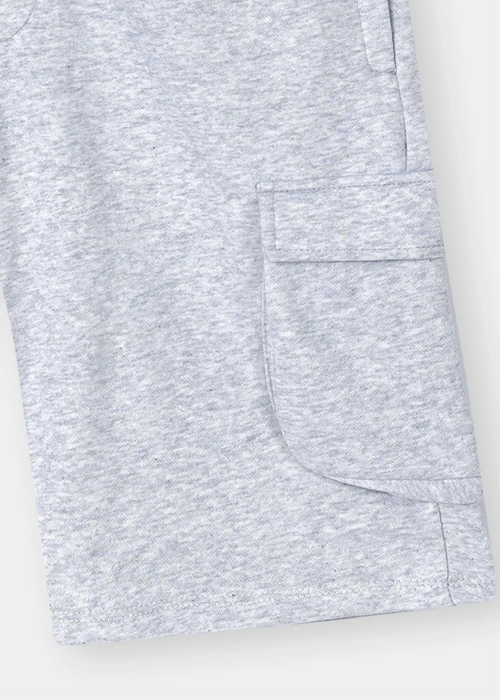 Ash Grey Terry Cargo Shorts