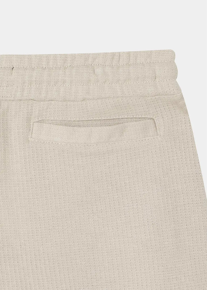 Stone Beige Waffle Cargo Shorts