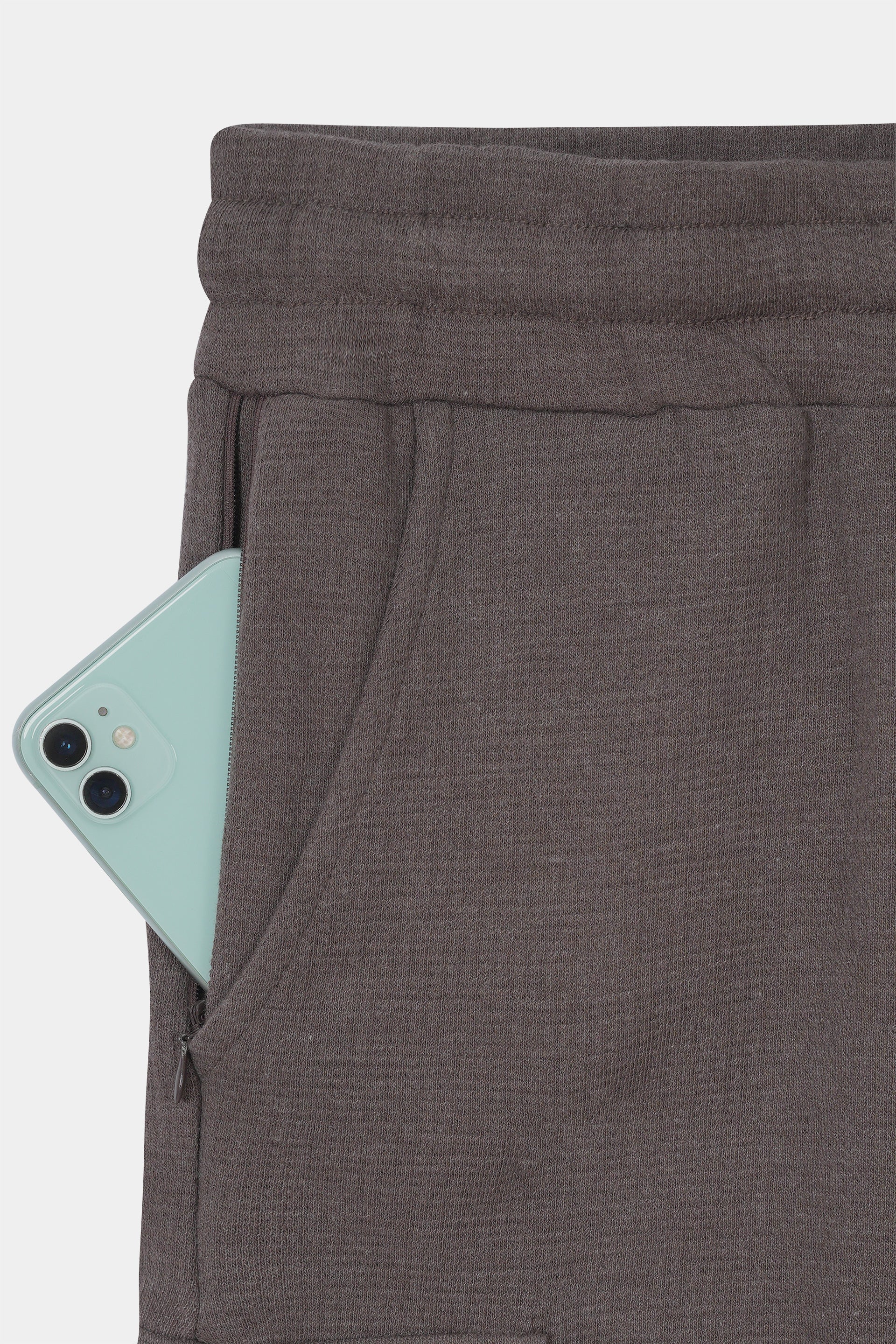 BROWN TERRY 5 POCKET CROSS CARGO SHORT