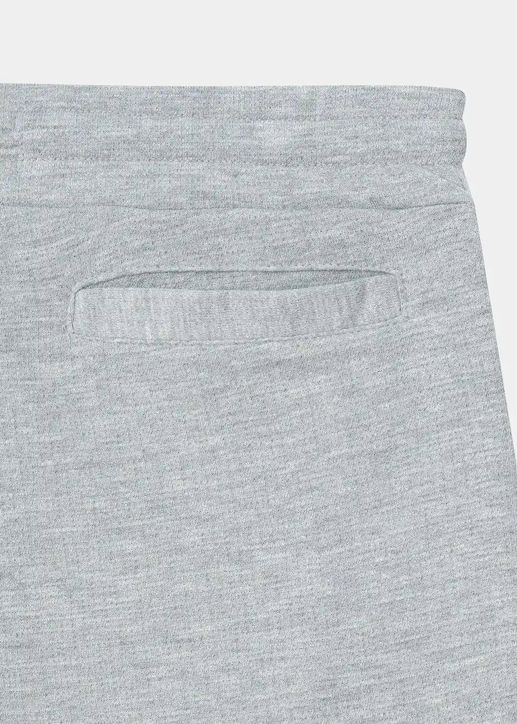 Heather Grey Textured Waffle Knit Shorts