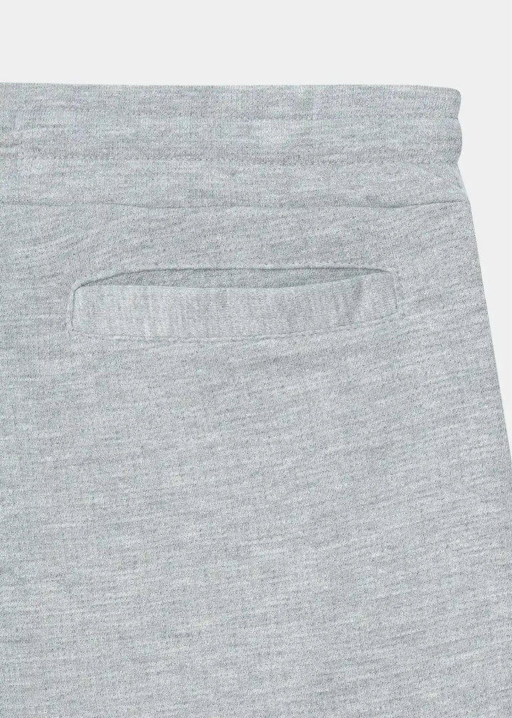 Heather Grey Textured Waffle Knit Shorts