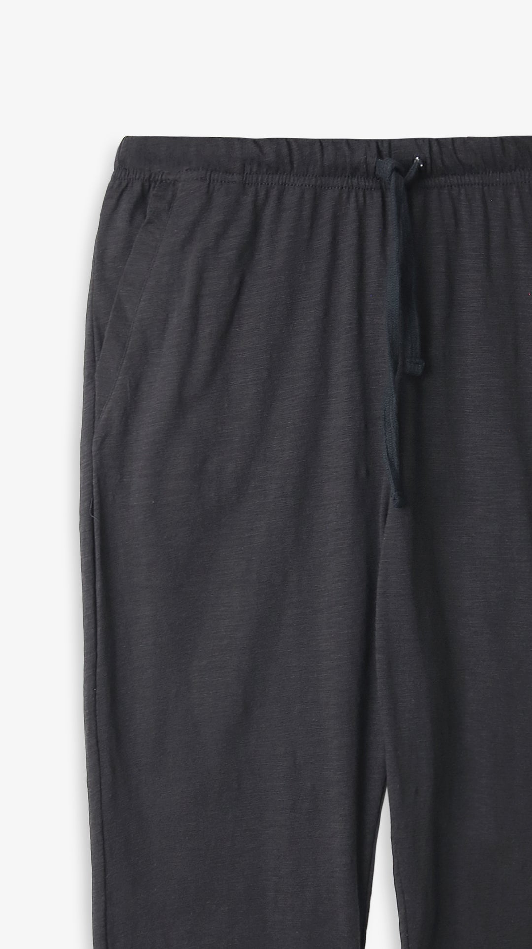 Men Black Soft Cotton Jersey Trouser