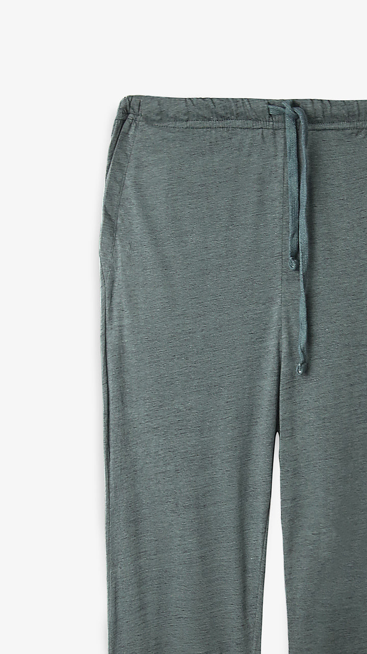 Men Light Green Soft Cotton Jersey Trouser