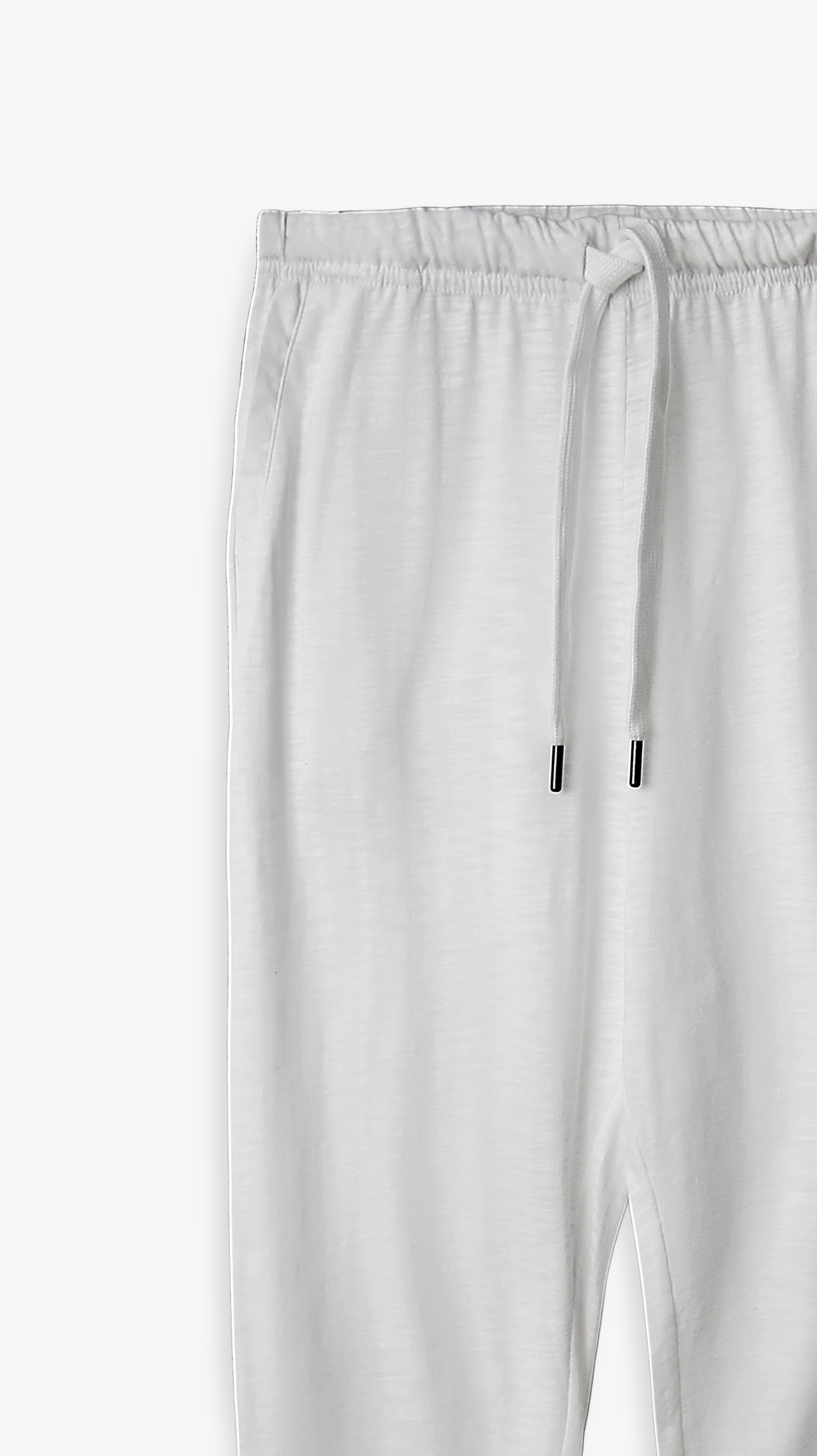 Men Light Grey Soft Cotton Jersey Trouser