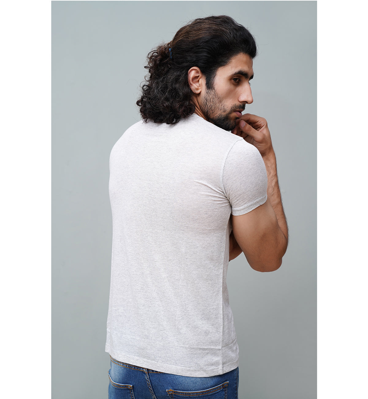 Light Grey Plain T-Shirt