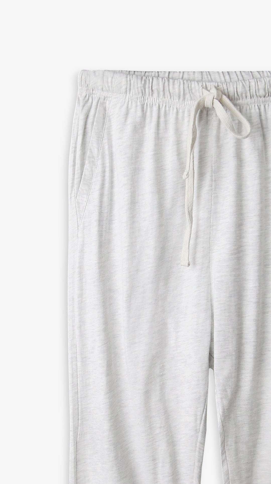 Men White Soft Cotton Jersey Trouser