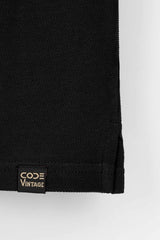 Black Pique Polo Shirt