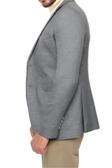 GRAY SLIM-FIT MICRO STRUCTURE BLAZZER