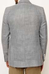 L-GRAY SLIM-FIT MICRO STRUCTURE BLAZZER