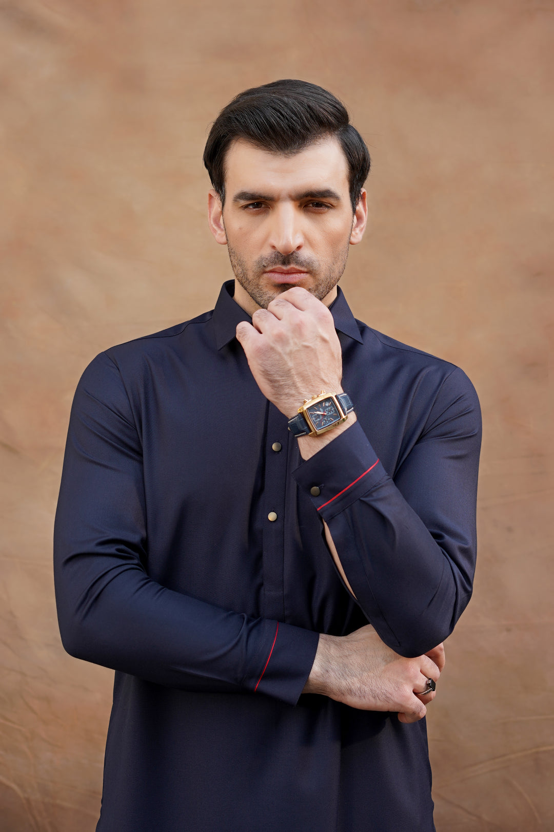 NAVY PLAIN KAMEEZ SHALWAR