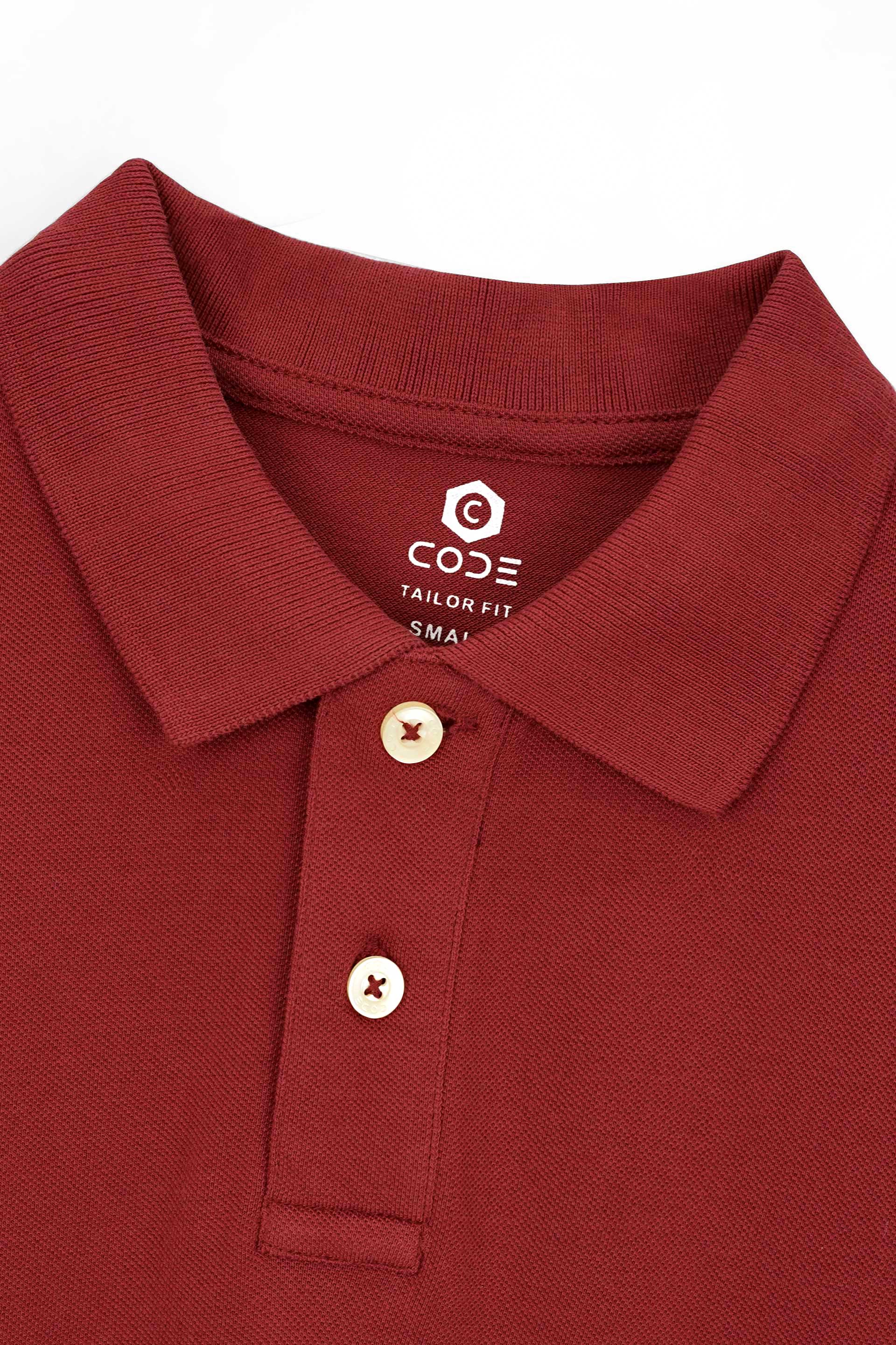 Red Pique Polo Shirt