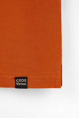 Orange Pique Polo Shirt