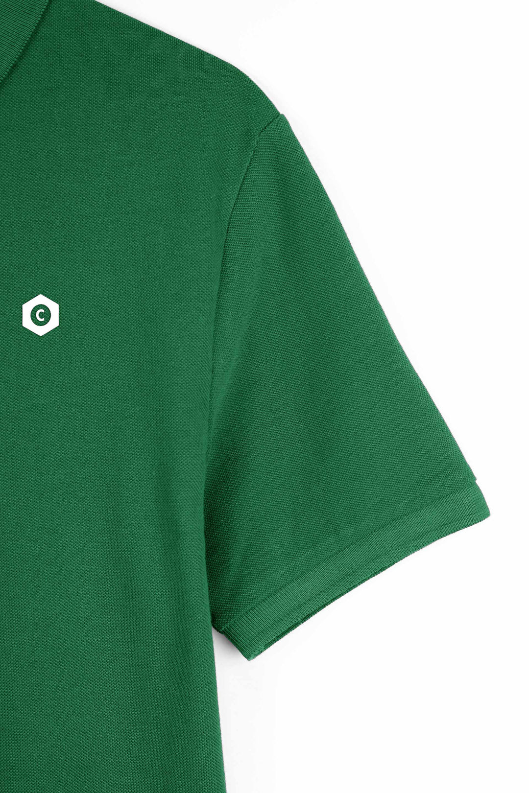 Green Pique Polo Shirt