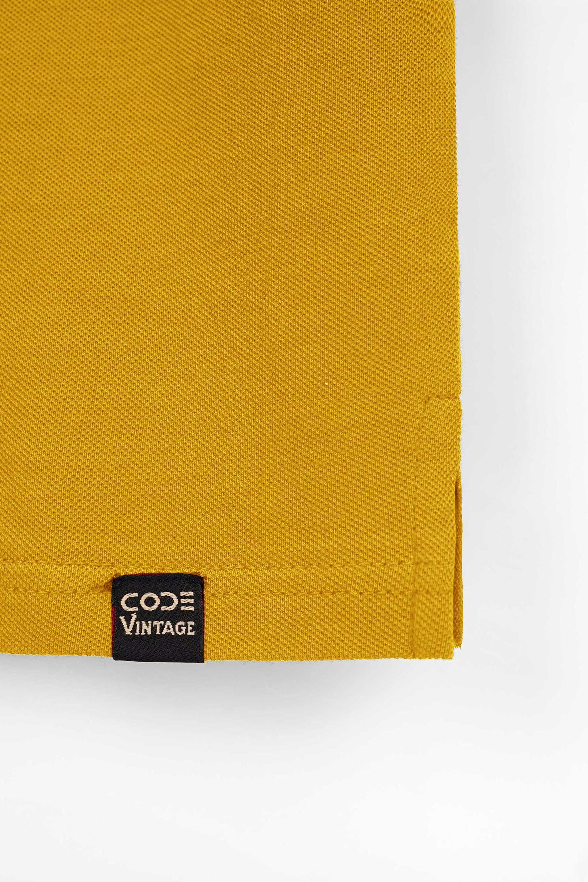 Rust Yellow Pique Polo Shirt