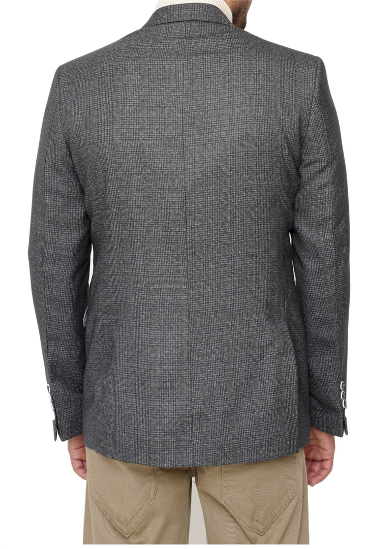 D-GRAY SLIM-FIT MICRO STRUCTURE BLAZZER