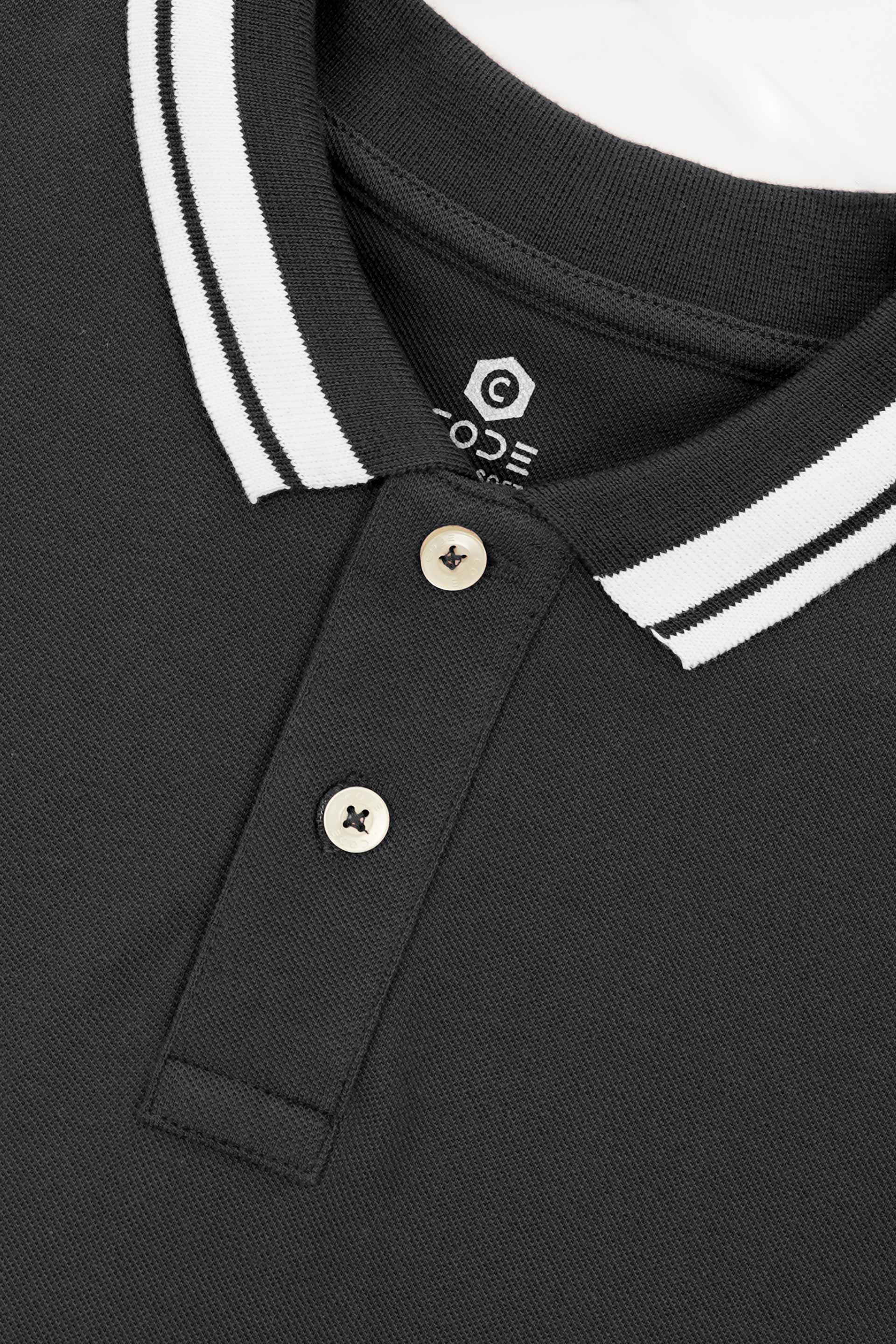 Charcoal Pique Polo Shirt