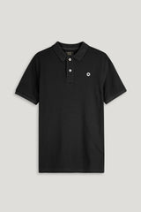 Black Pique Polo Shirt