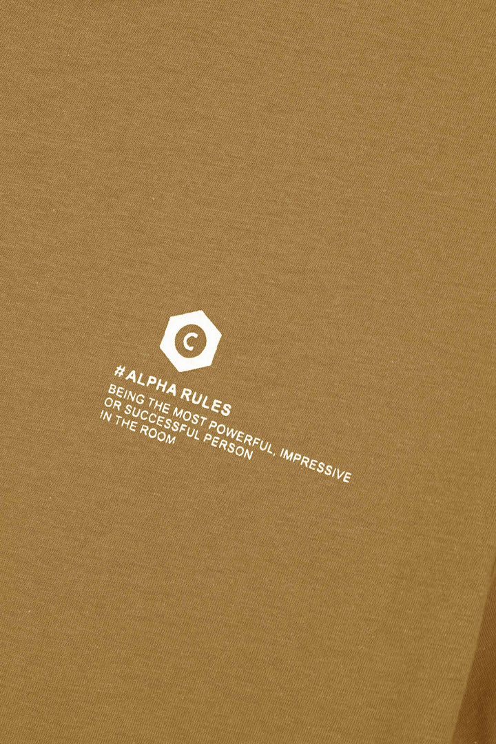Brown Printed T-Shirt