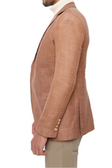 KHAKI SLIM-FIT MICRO STRUCTURE BLAZZER