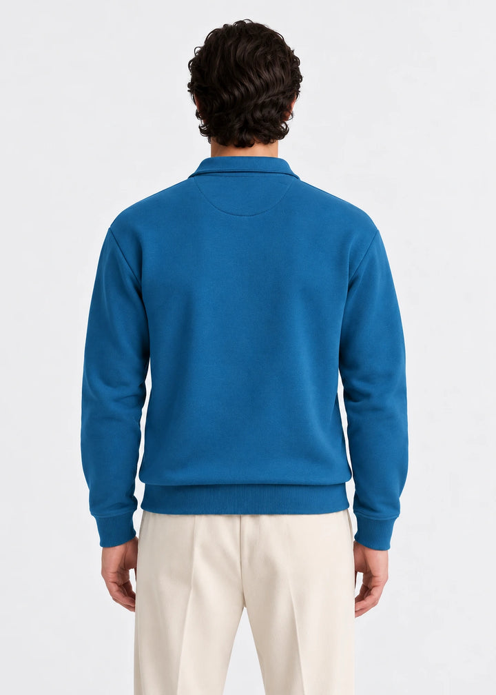 Zip Collared Sweatshirt