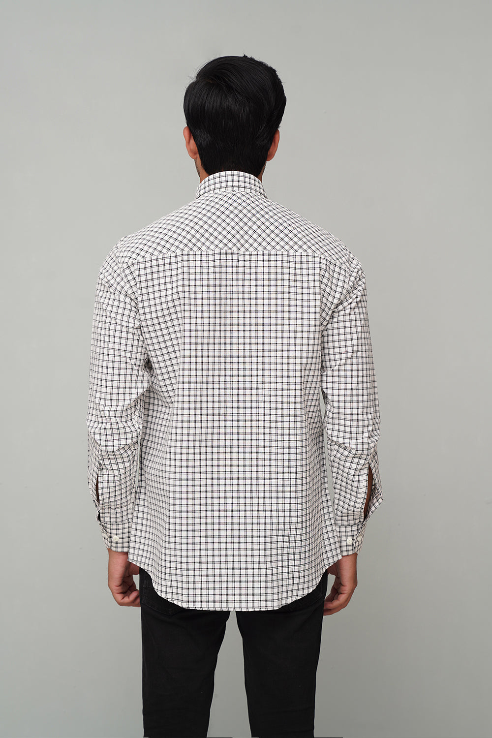 Check White/Black Casual Shirt