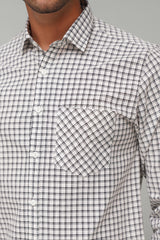 Check White/Black Casual Shirt