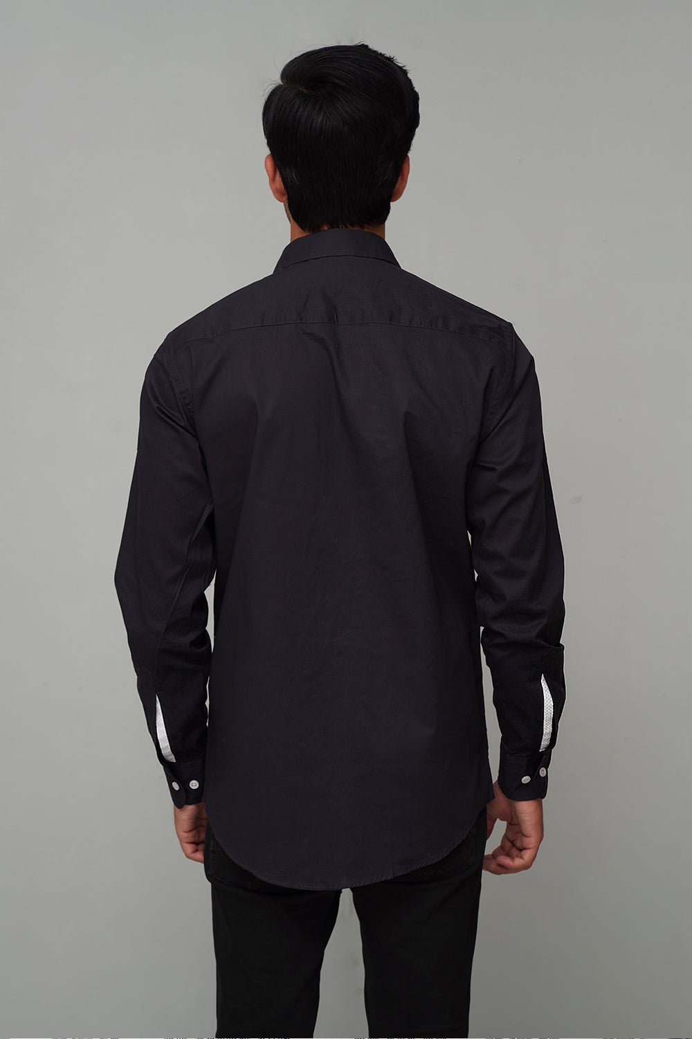 Black Plain Casual Shirt
