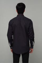 Black Plain Casual Shirt