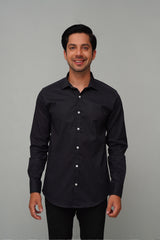 Black Plain Casual Shirt