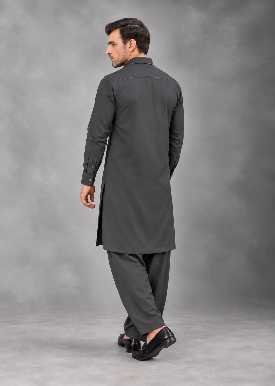 Charcoal Semi-Formal Shalwar Kameez