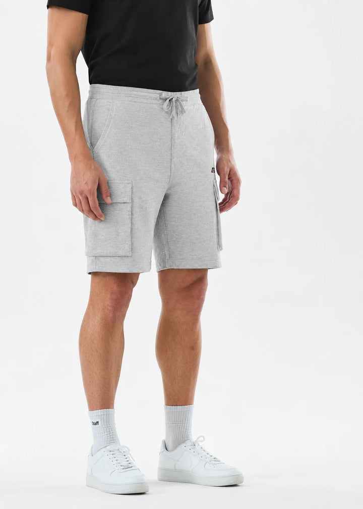 Heather Grey Textured Waffle Knit Shorts