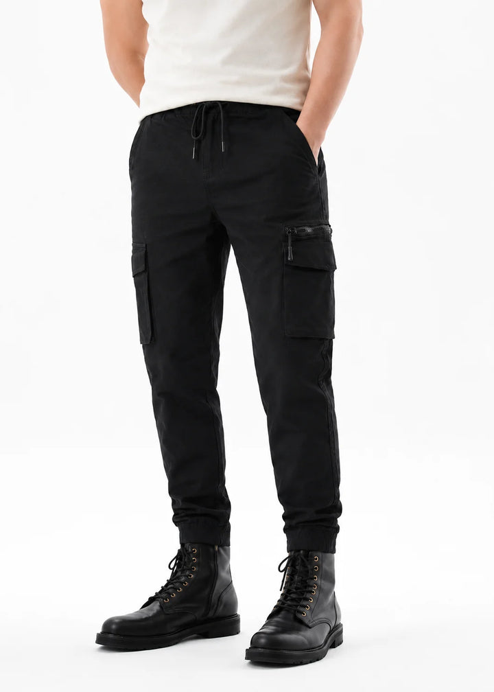 Black Utility Cargo Jogger Pant
