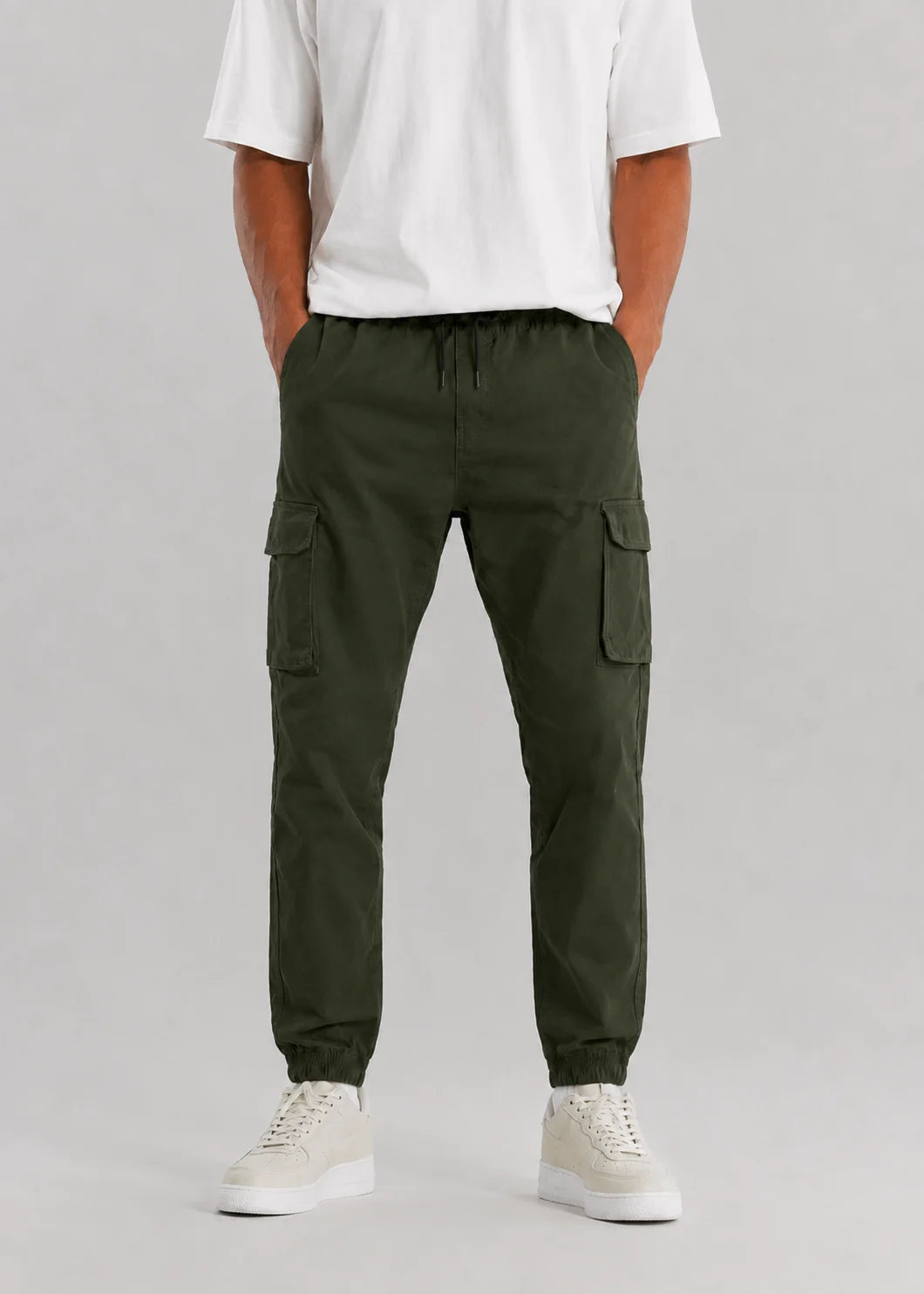 Dark Olive Utility Cargo Jogger Pant