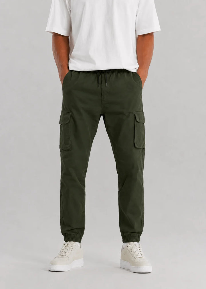 Dark Olive Utility Cargo Jogger Pant