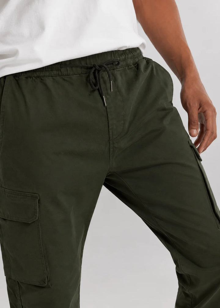 Dark Olive Utility Cargo Jogger Pant