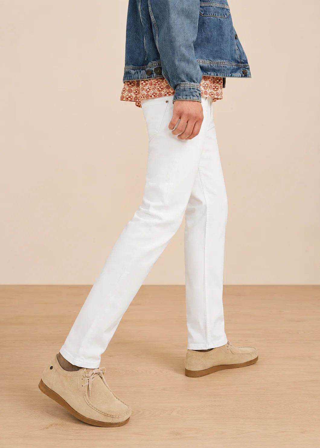 Pure White Stretch Denim Jeans