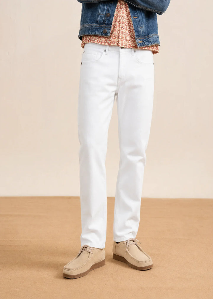 Pure White Stretch Denim Jeans