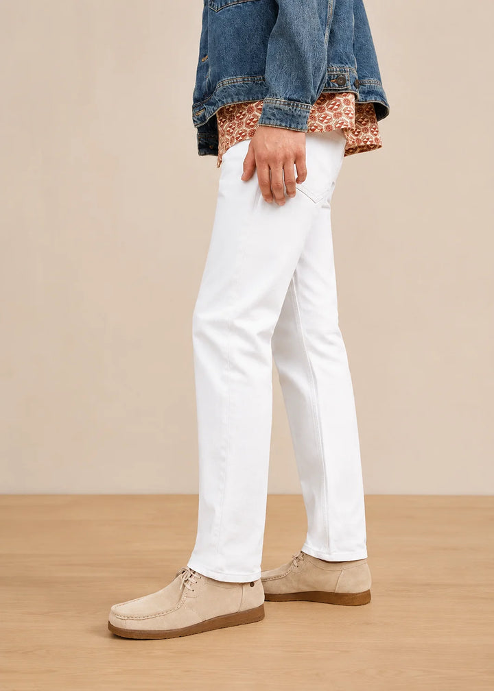 Pure White Stretch Denim Jeans