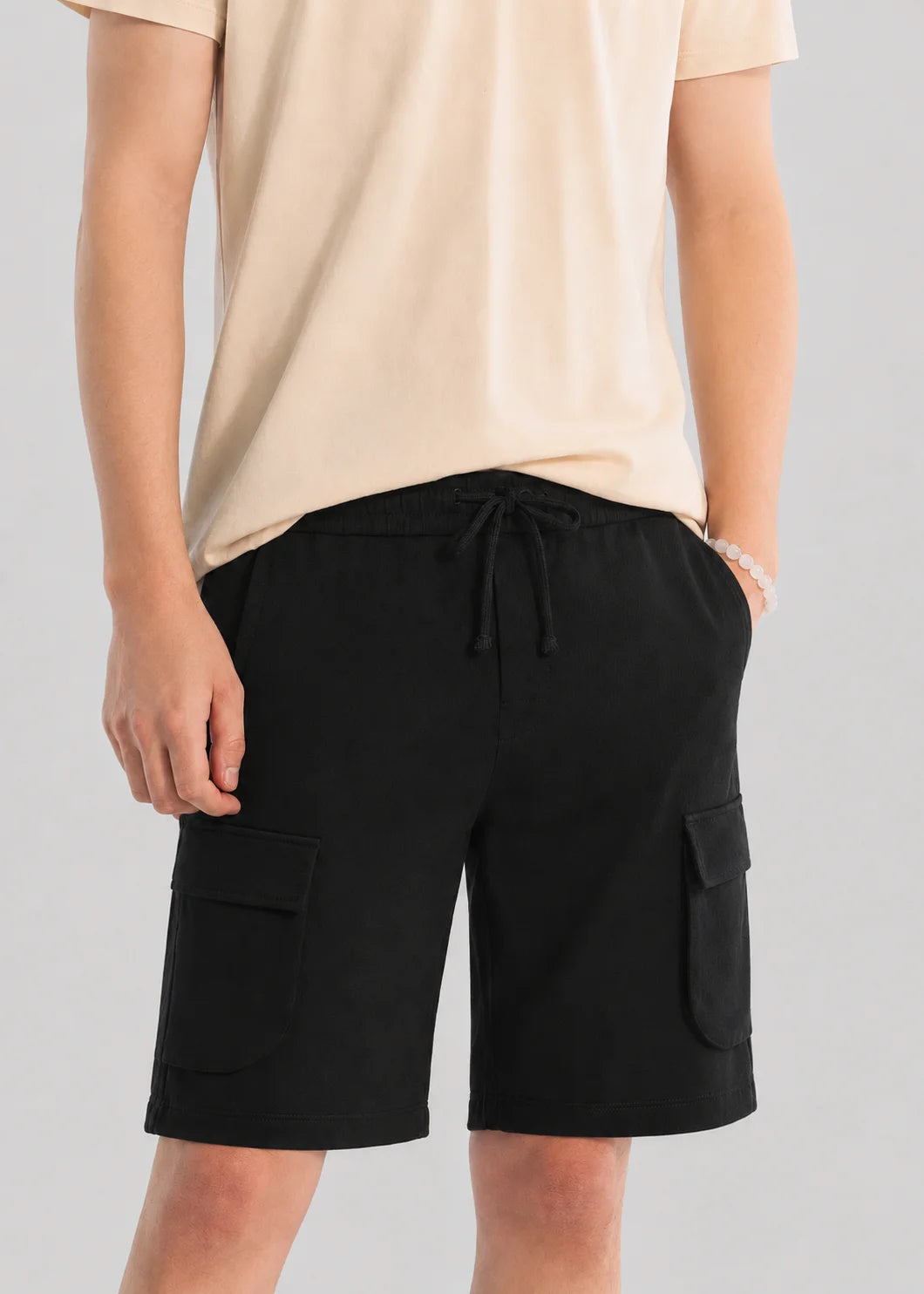 Black Cargo Midnight Shorts