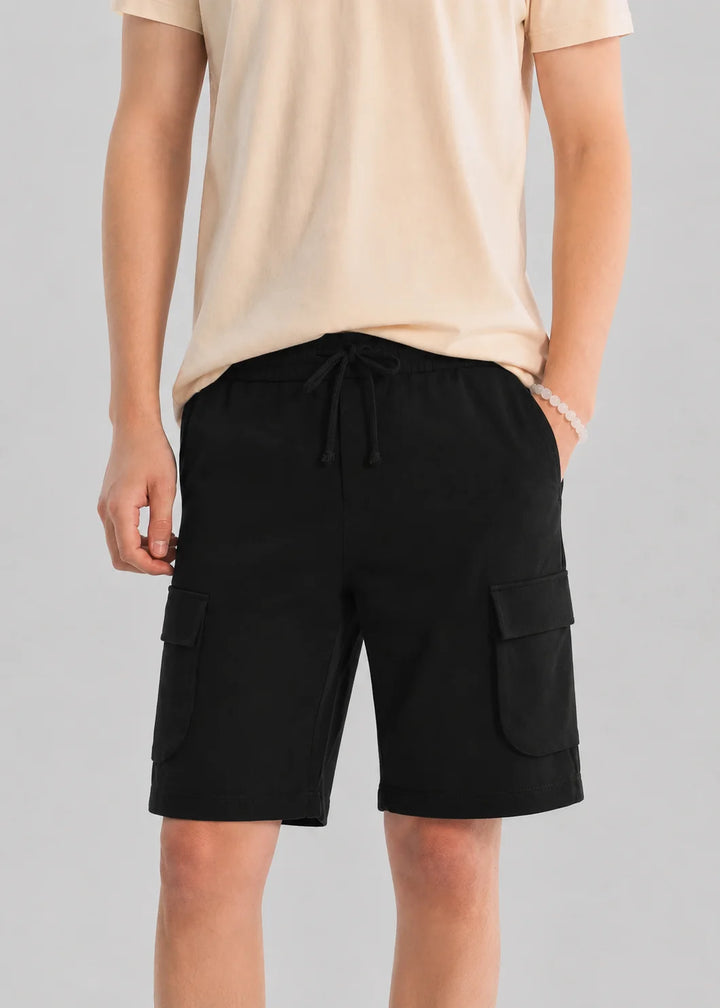 Black Cargo Midnight Shorts