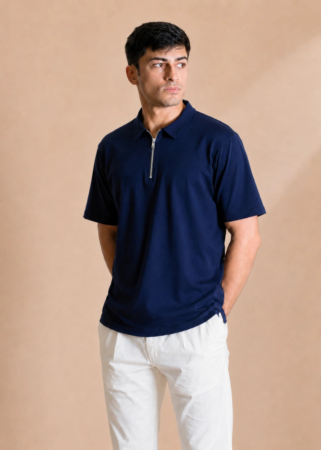 Heavyweight Lycra Terry Zipper Polo
