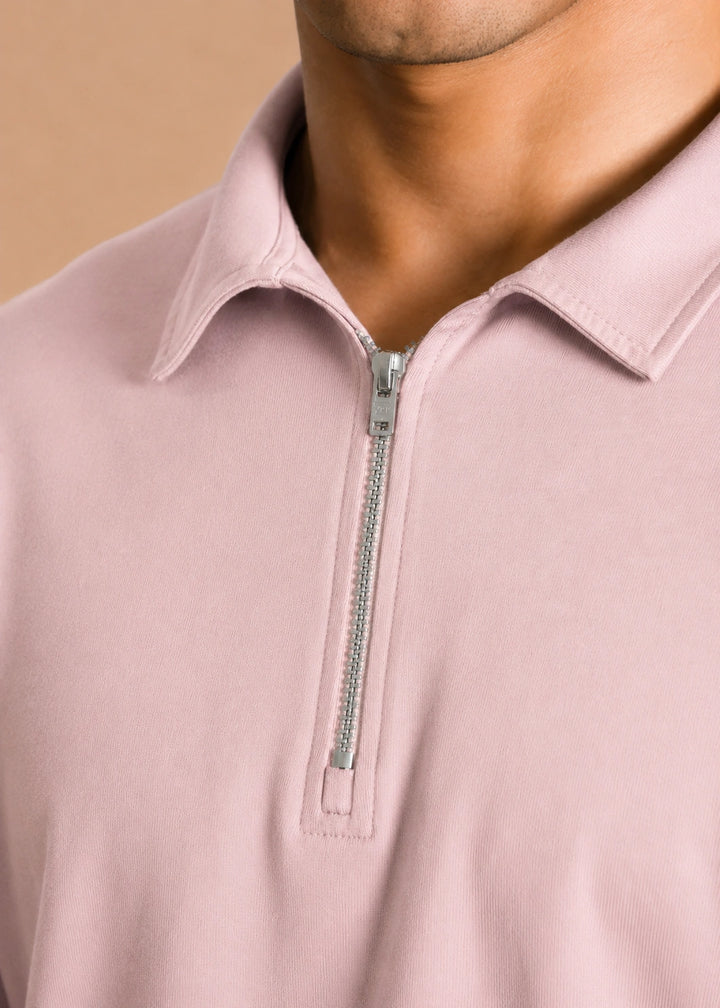 Lycra Terry Zipper Polo