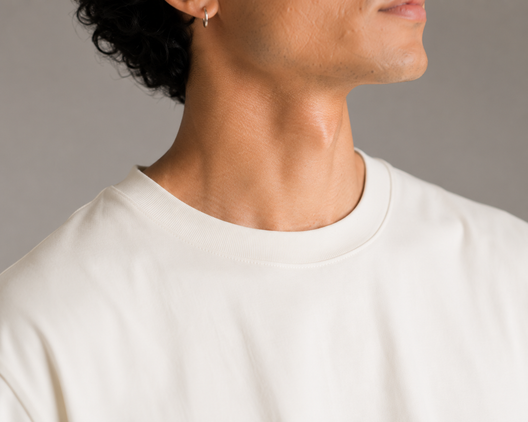 Stretch Box-Fit T-shirt-off white