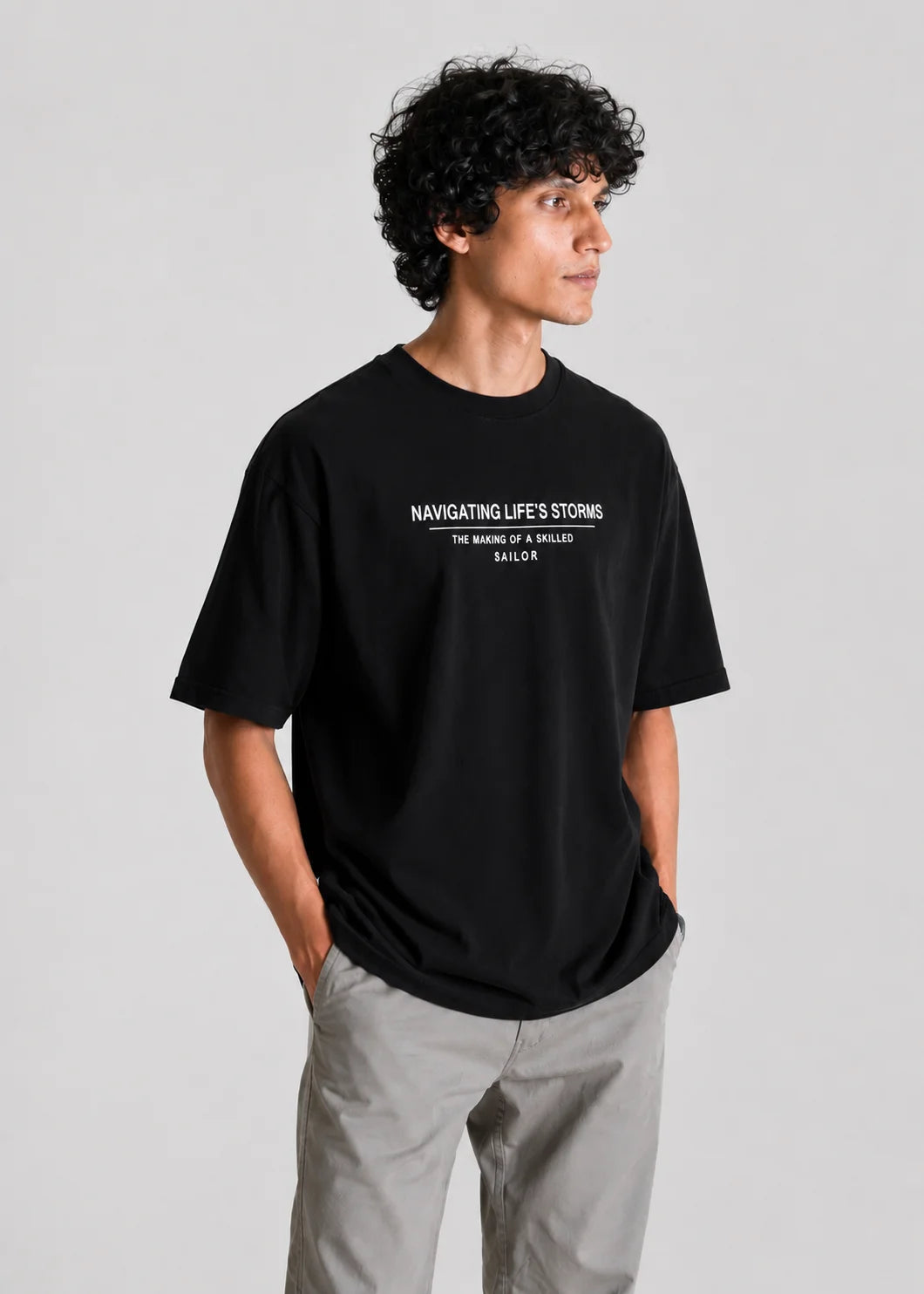 Oversized Cotton Stretch T-Shirt