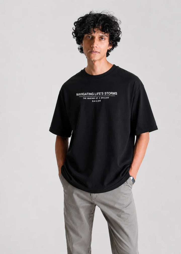 Oversized Cotton Stretch T-Shirt