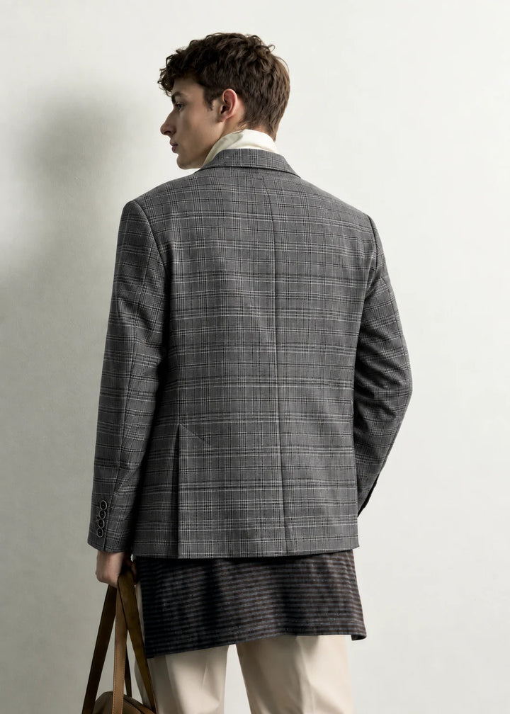 Graphite Tailored Check Blazer