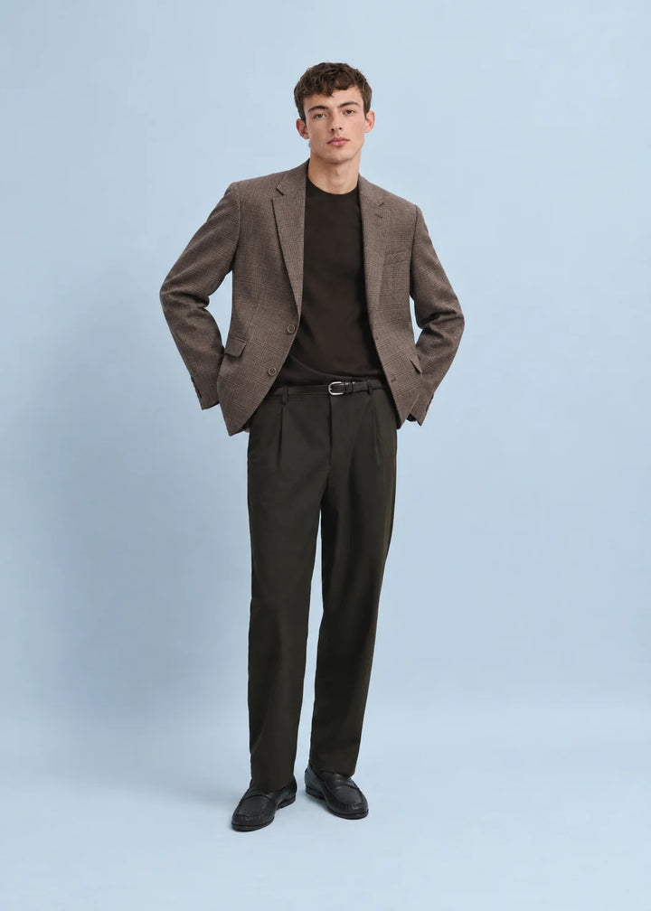 Espresso Tailored Check Blazer